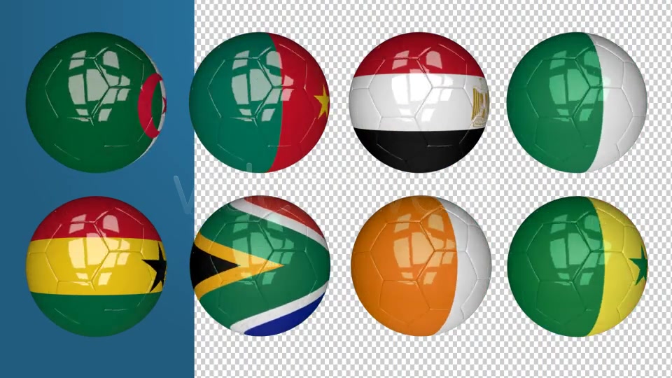 3D Soccer Ball Africa Flags Videohive 7735189 Motion Graphics Image 4