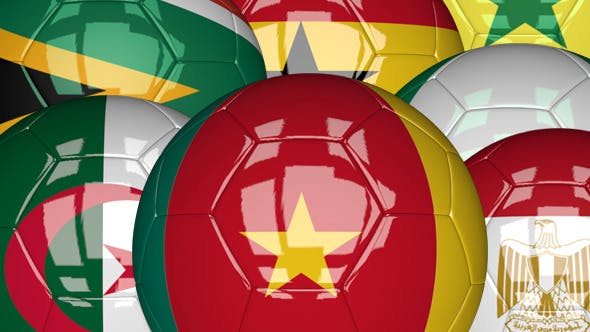 3D Soccer Ball Africa Flags - Videohive 7735189 Download
