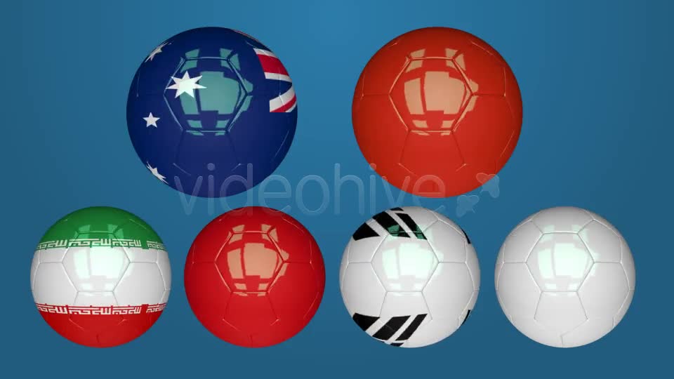 3D Soccer Ball Azia Flags Videohive 7727239 Motion Graphics Image 1