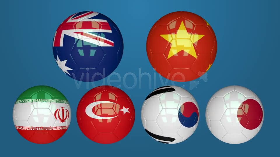 3D Soccer Ball Azia Flags Videohive 7727239 Motion Graphics Image 2