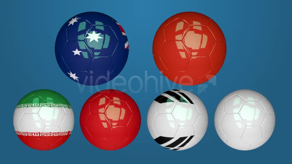 3D Soccer Ball Azia Flags Videohive 7727239 Motion Graphics Image 3