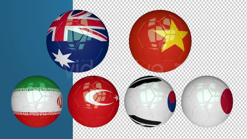 3D Soccer Ball Azia Flags Videohive 7727239 Motion Graphics Image 4