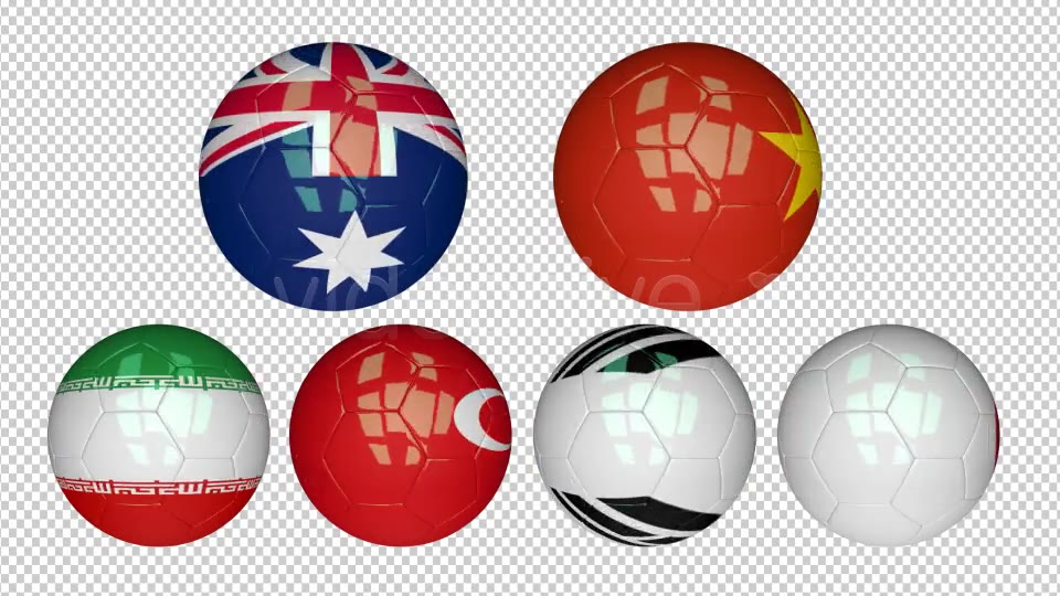 3D Soccer Ball Azia Flags Videohive 7727239 Motion Graphics Image 6