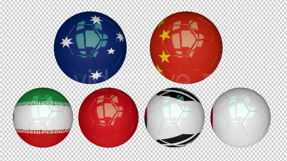 3D Soccer Ball Azia Flags Videohive 7727239 Motion Graphics Image 7