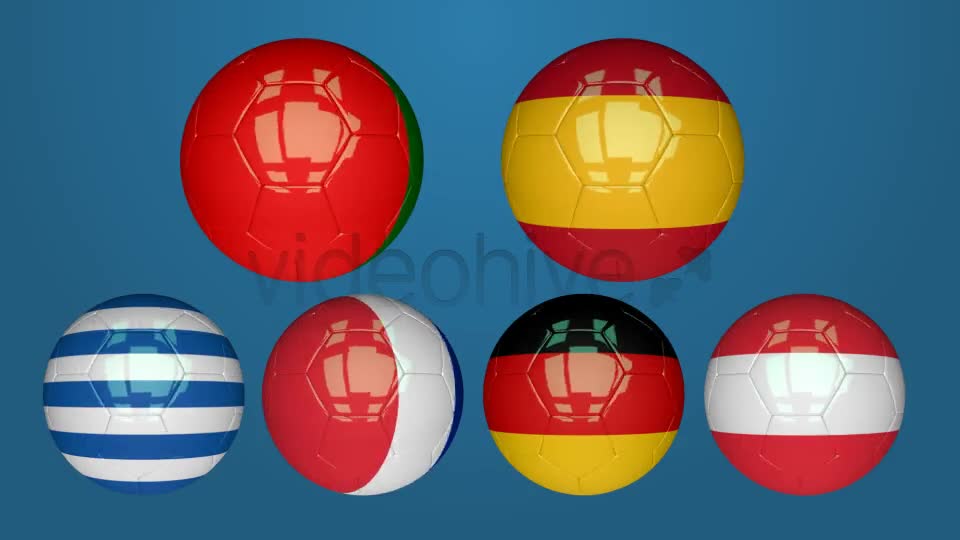3D Soccer Ball EU Flags Pack 1 Videohive 7643716 Motion Graphics Image 1