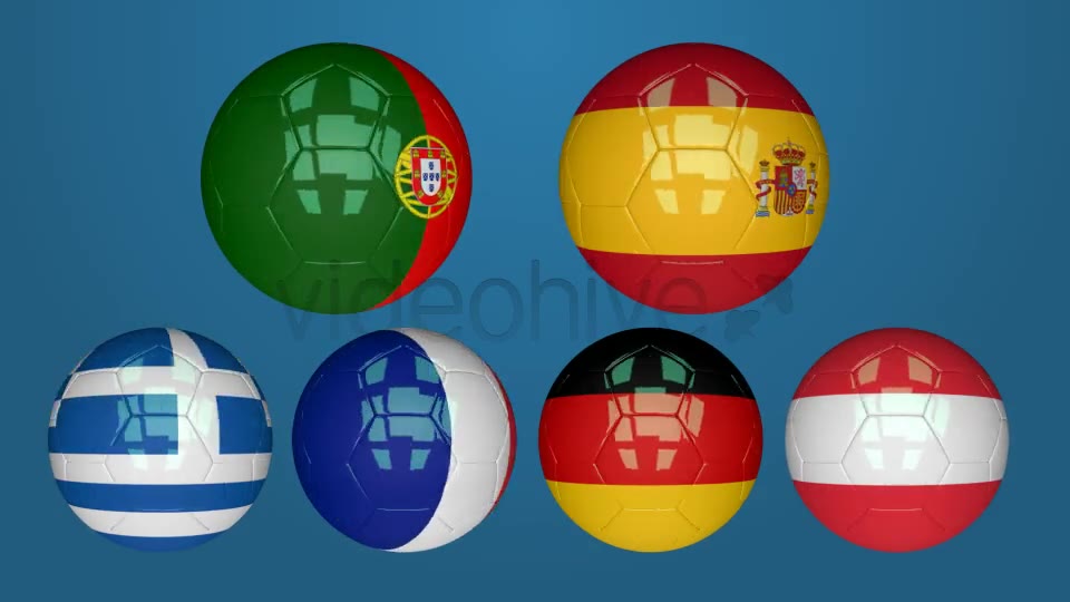 3D Soccer Ball EU Flags Pack 1 Videohive 7643716 Motion Graphics Image 2