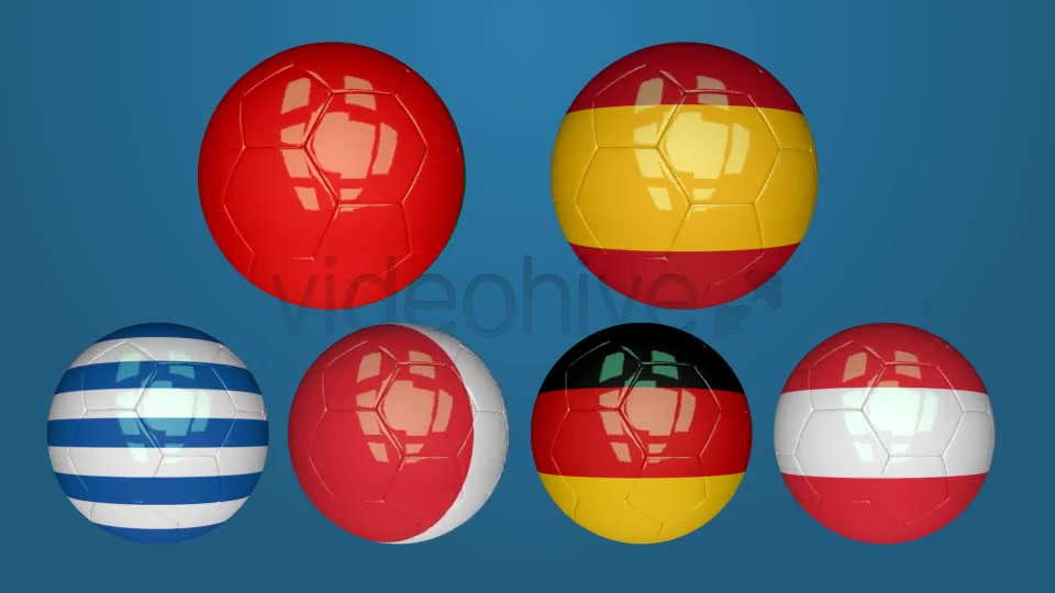3D Soccer Ball EU Flags Pack 1 Videohive 7643716 Motion Graphics Image 3