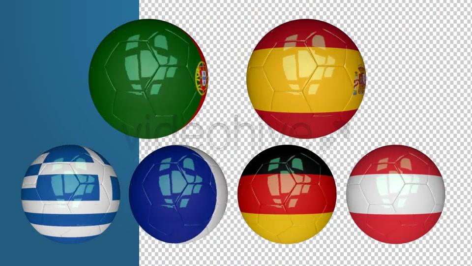 3D Soccer Ball EU Flags Pack 1 Videohive 7643716 Motion Graphics Image 4