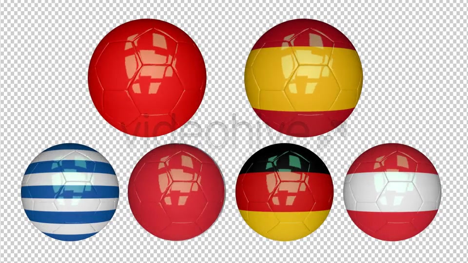 3D Soccer Ball EU Flags Pack 1 Videohive 7643716 Motion Graphics Image 5