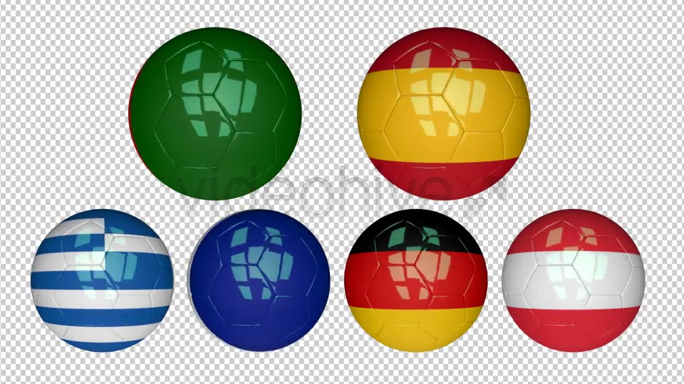 3D Soccer Ball EU Flags Pack 1 Videohive 7643716 Motion Graphics Image 6