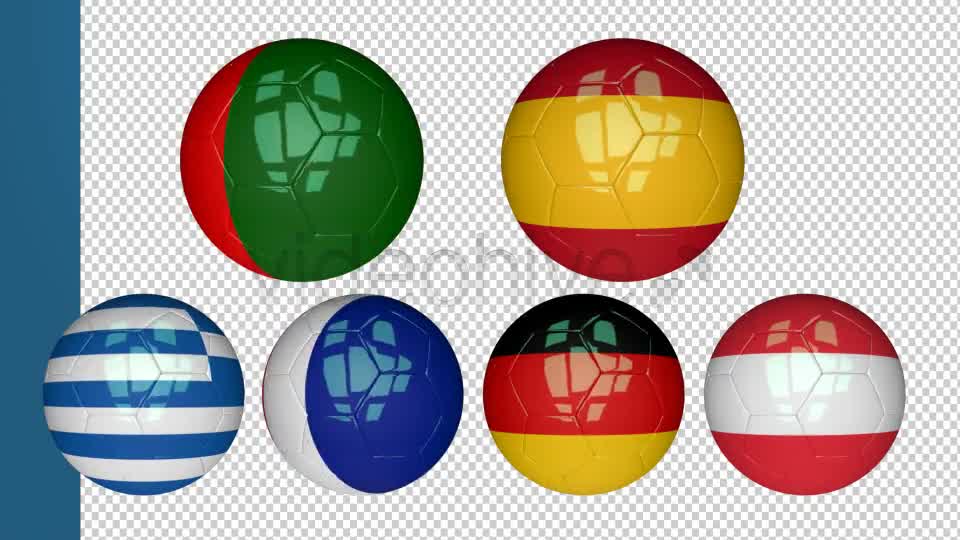 3D Soccer Ball EU Flags Pack 1 Videohive 7643716 Motion Graphics Image 8