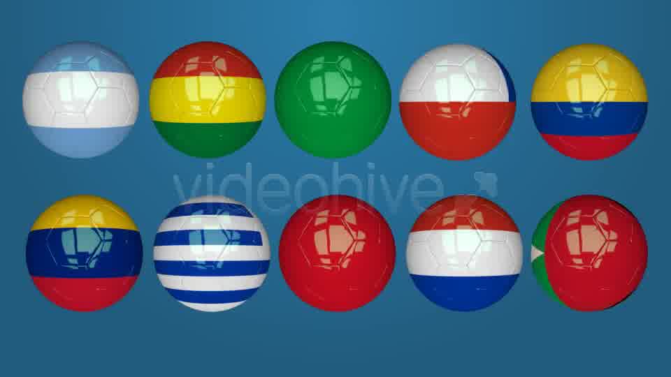 3D Soccer Ball South America Flags Videohive 7628987 Motion Graphics Image 10