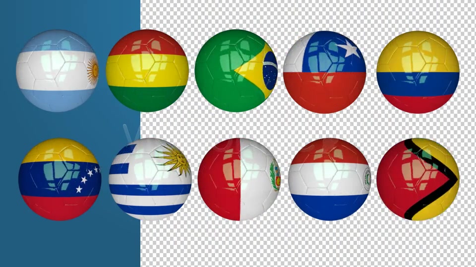 3D Soccer Ball South America Flags Videohive 7628987 Motion Graphics Image 4