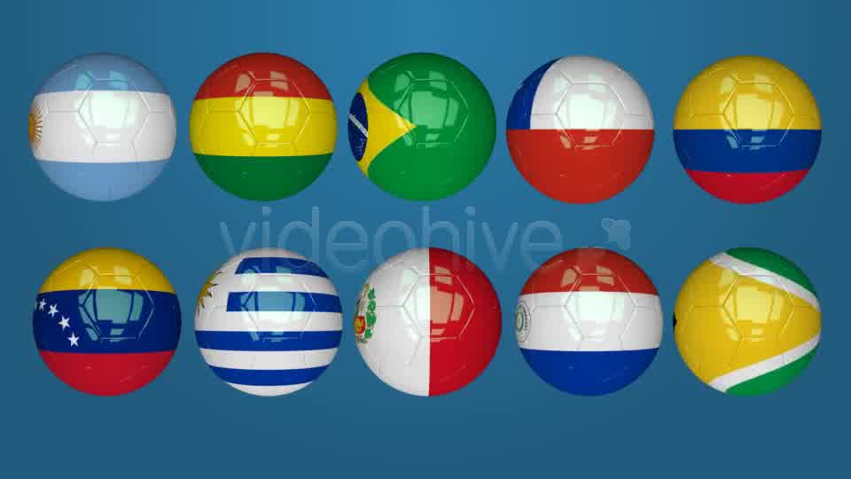 3D Soccer Ball South America Flags Videohive 7628987 Motion Graphics Image 9