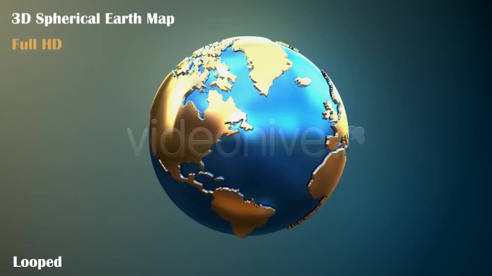 3D Spherical Earth Map Videohive 4918664 Motion Graphics Image 1