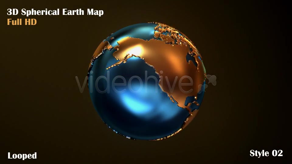 3D Spherical Earth Map Videohive 4918664 Motion Graphics Image 4