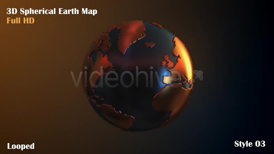 3D Spherical Earth Map Videohive 4918664 Motion Graphics Image 5