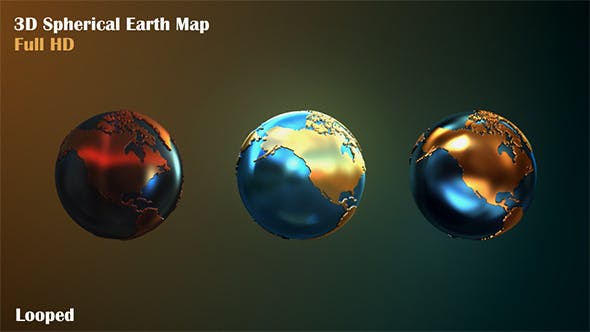 3D Spherical Earth Map - 4918664 Download Videohive