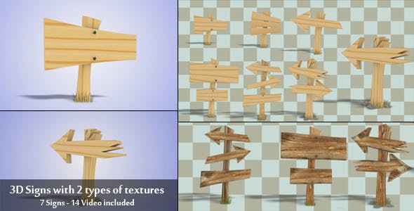 3D Wood Signs - 3682157 Videohive Download