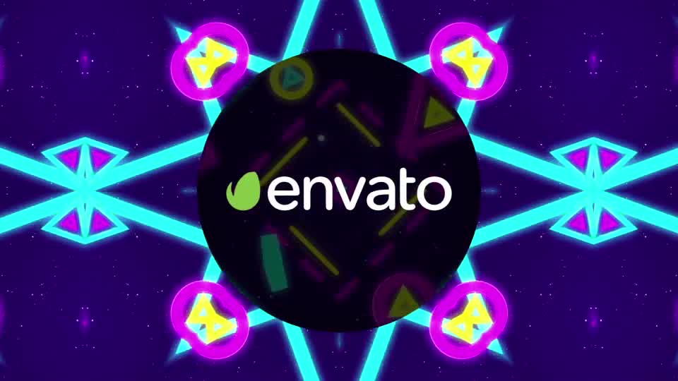 4 in 1 Neon Shapes Background Loop Videohive 21795928 Motion Graphics Image 12