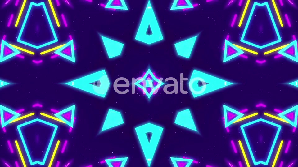 4 in 1 Neon Shapes Background Loop Videohive 21795928 Motion Graphics Image 4