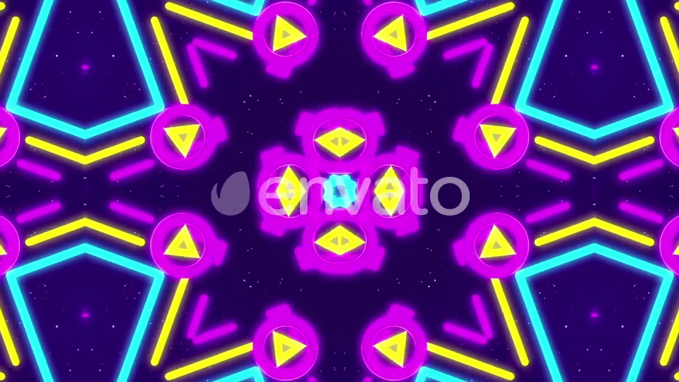 4 in 1 Neon Shapes Background Loop Videohive 21795928 Motion Graphics Image 5