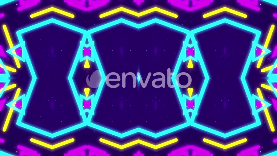 4 in 1 Neon Shapes Background Loop Videohive 21795928 Motion Graphics Image 6
