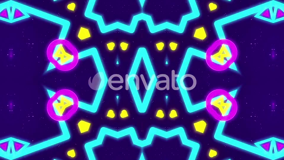 4 in 1 Neon Shapes Background Loop Videohive 21795928 Motion Graphics Image 7