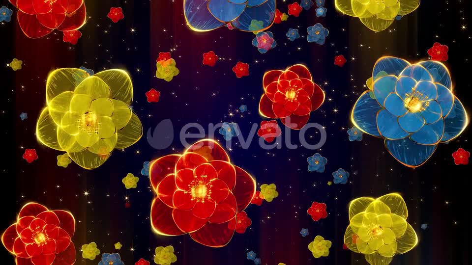 4 K Starfall Flowers Videohive 24523637 Motion Graphics Image 1