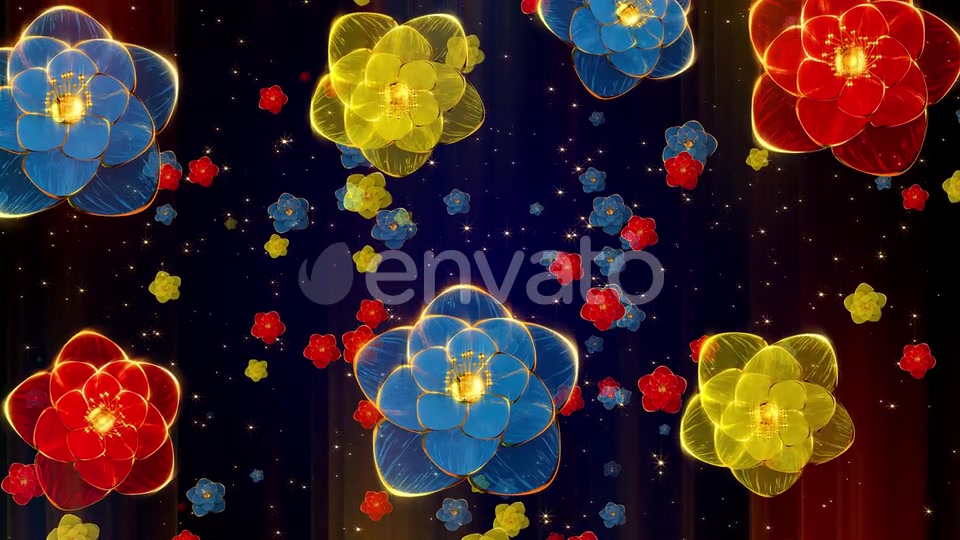 4 K Starfall Flowers Videohive 24523637 Motion Graphics Image 5