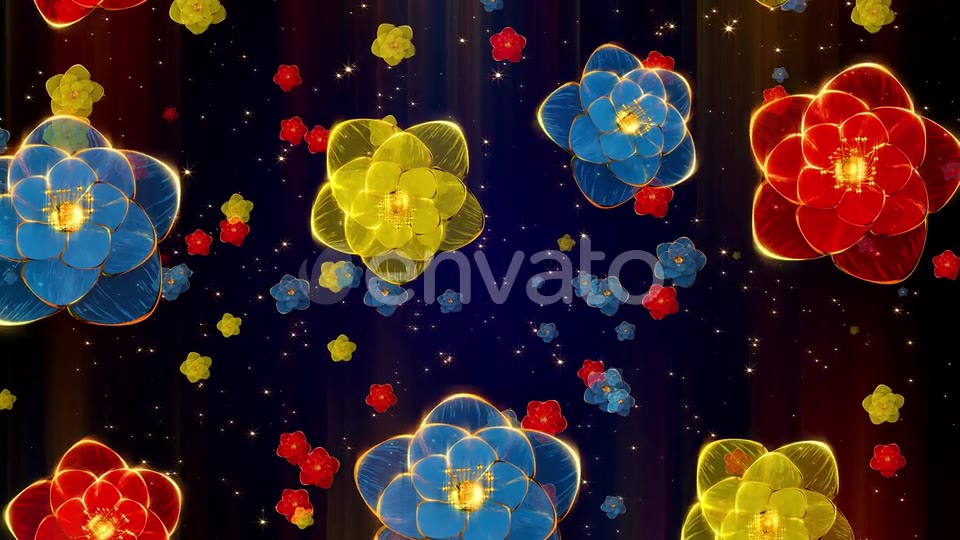 4 K Starfall Flowers Videohive 24523637 Motion Graphics Image 6