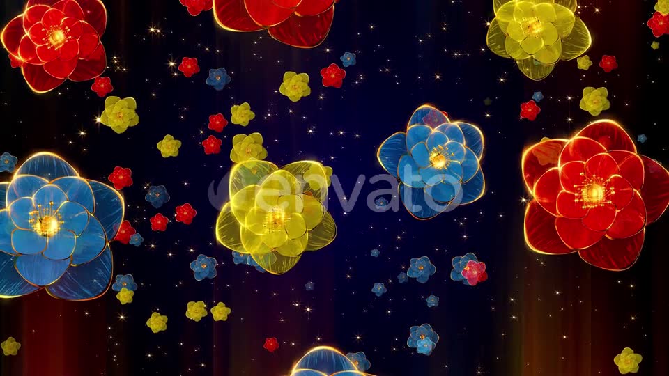 4 K Starfall Flowers Videohive 24523637 Motion Graphics Image 7