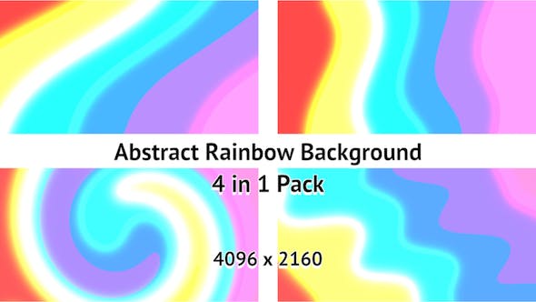 4K Abstract Rainbow Background Pack - Download Videohive 19978084