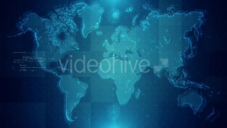 4K Blue Map Background Videohive 17622002 Motion Graphics Image 1