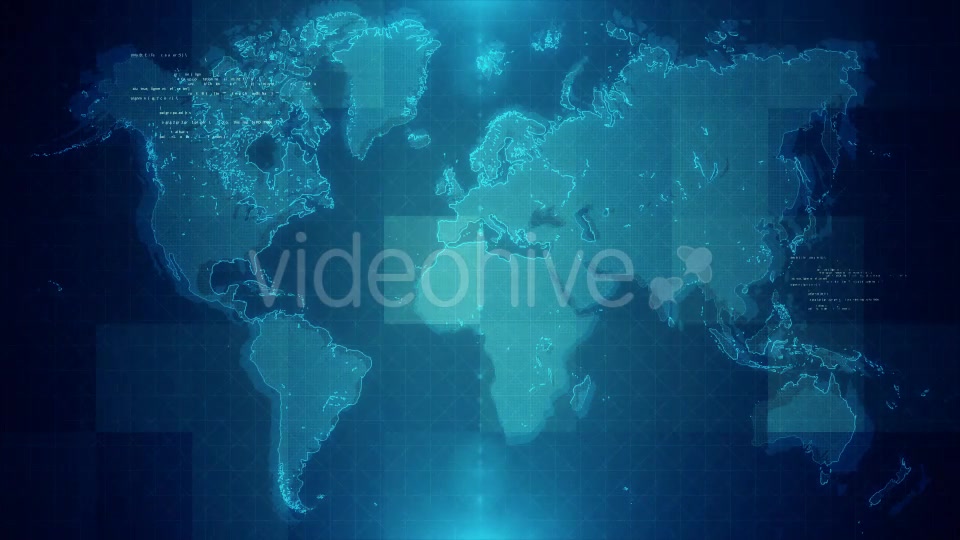 4K Blue Map Background Videohive 17622002 Motion Graphics Image 2