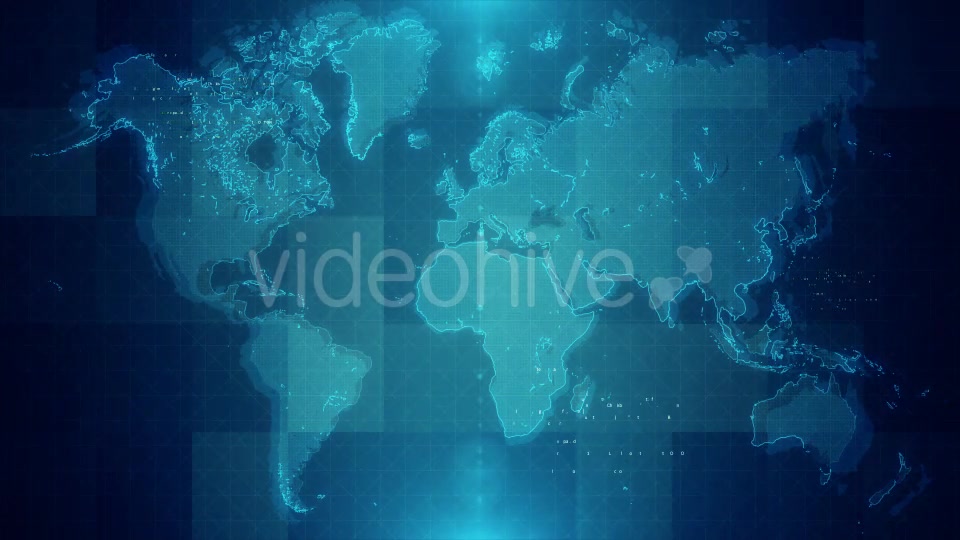 4K Blue Map Background Videohive 17622002 Motion Graphics Image 3