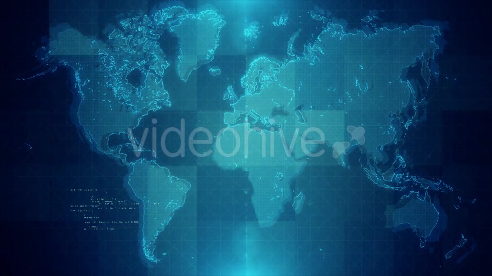 4K Blue Map Background Videohive 17622002 Motion Graphics Image 5