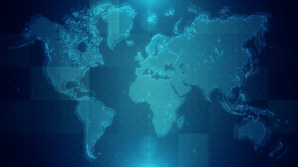 4K Blue Map Background - 17622002 Videohive Download