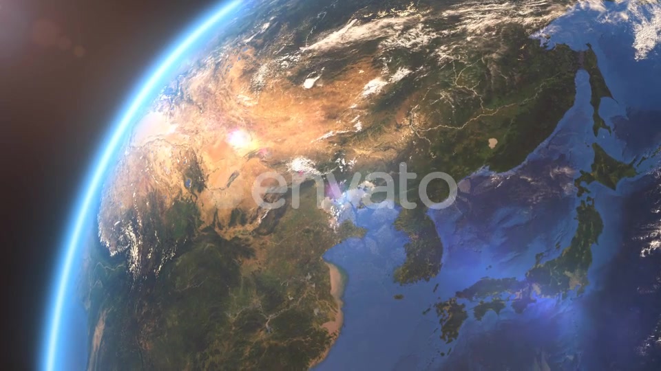 4K Earth Close Up Asia Videohive 21754204 Motion Graphics Image 3