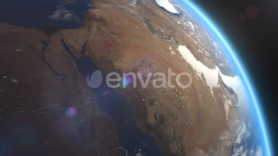 4K Earth Close Up Middle East Arabian Peninsula Videohive 21754163 Motion Graphics Image 7