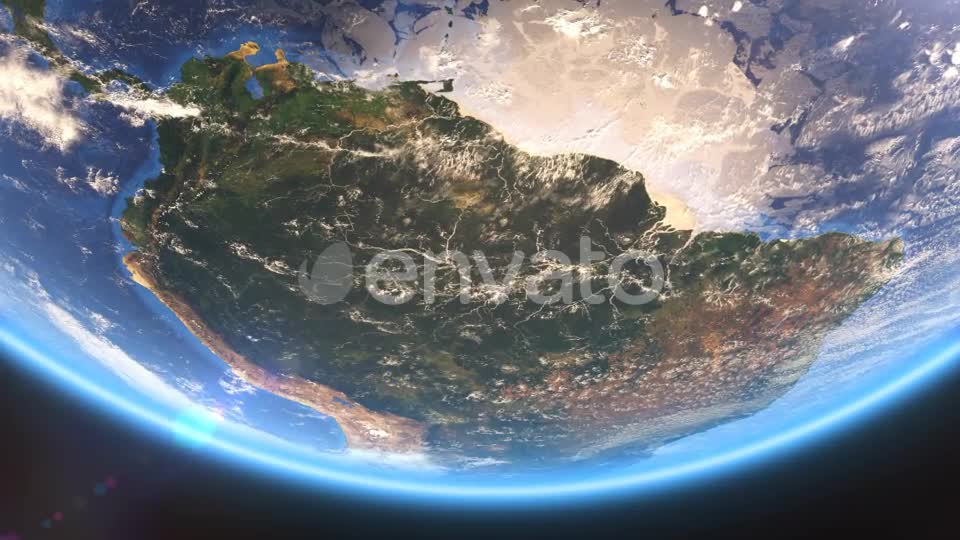 4K Earth Close Up South America Videohive 21754129 Motion Graphics Image 1