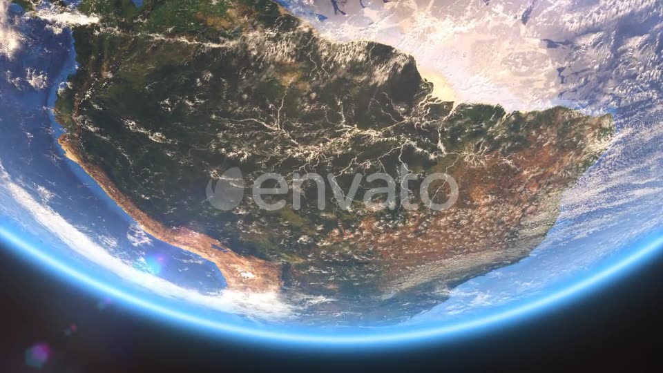 4K Earth Close Up South America Videohive 21754129 Motion Graphics Image 2