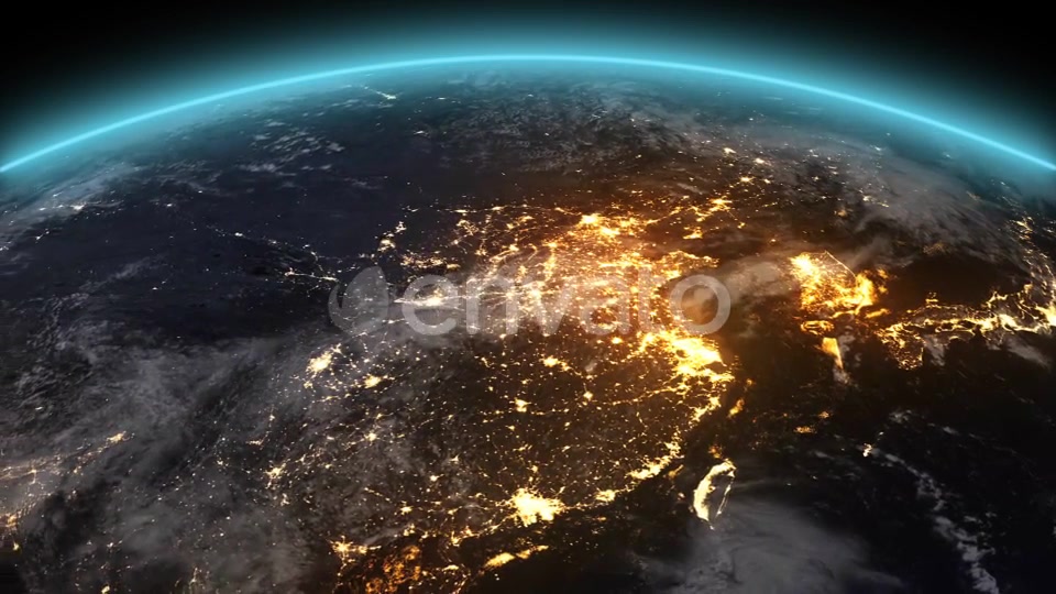 4K Earth Night Asia Videohive 21754084 Motion Graphics Image 4