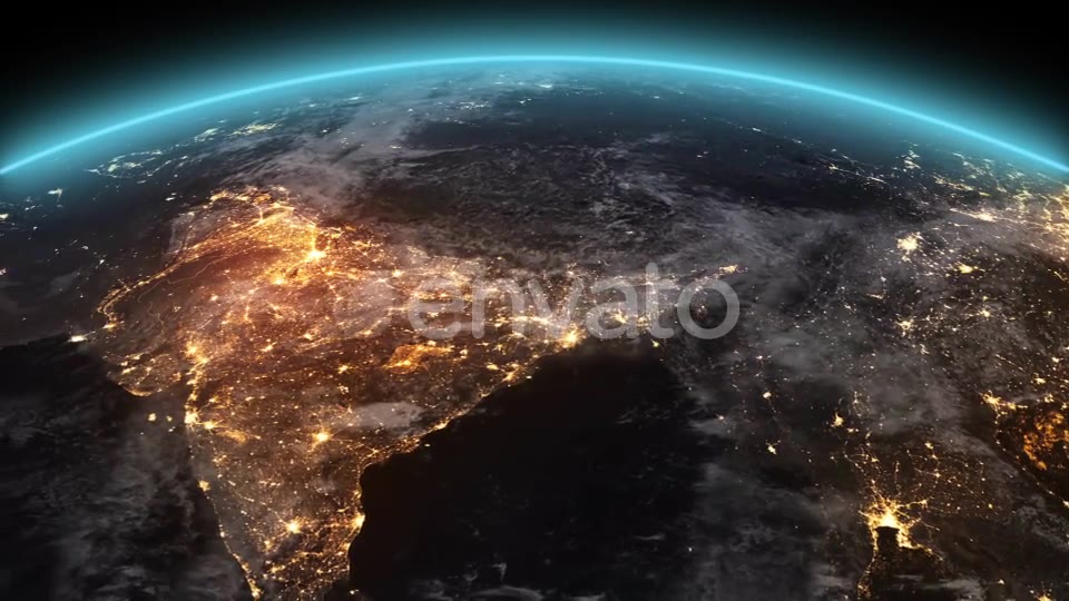 4K Earth Night Asia Videohive 21754084 Motion Graphics Image 7