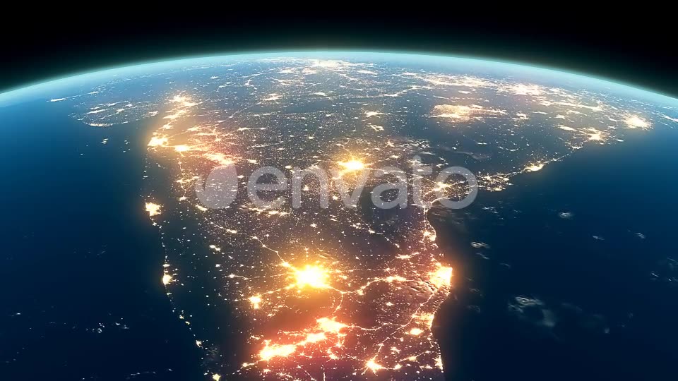 4K Earth Night Close Up High Detail India Videohive 22031245 Motion Graphics Image 2