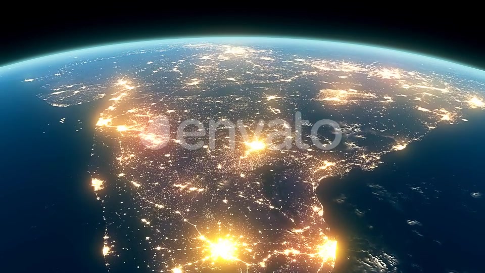 4K Earth Night Close Up High Detail India Videohive 22031245 Motion Graphics Image 3