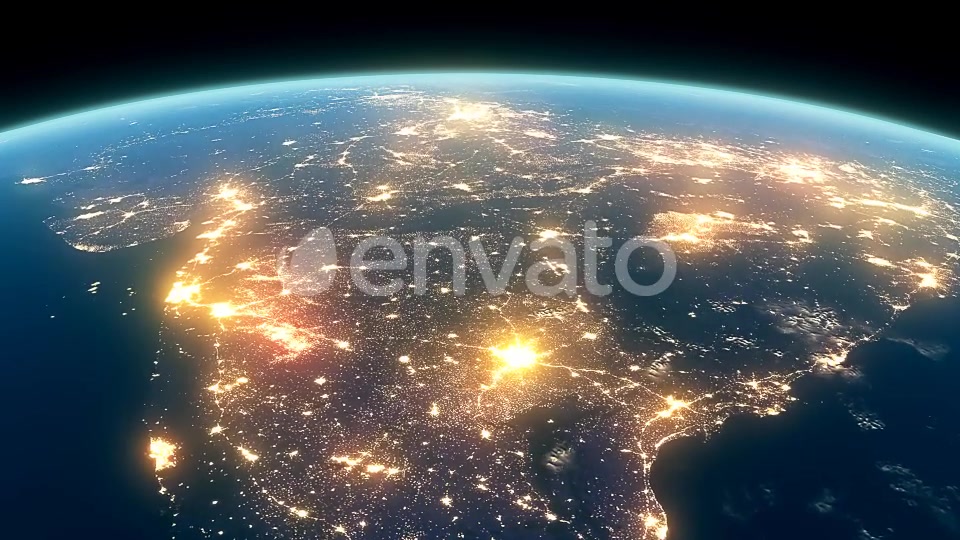 4K Earth Night Close Up High Detail India Videohive 22031245 Motion Graphics Image 4