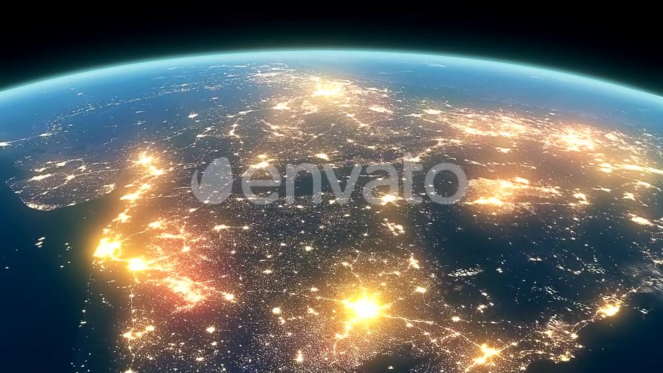 4K Earth Night Close Up High Detail India Videohive 22031245 Motion Graphics Image 5