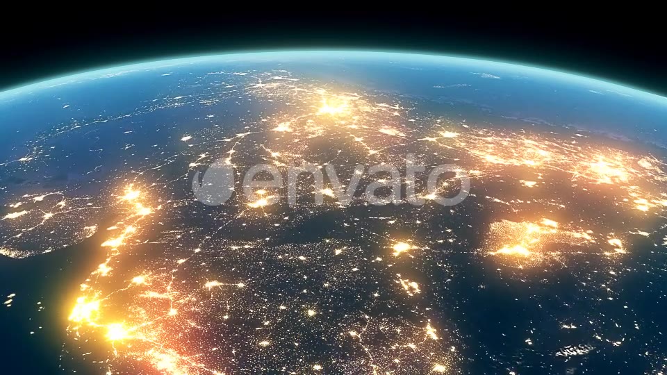 4K Earth Night Close Up High Detail India Videohive 22031245 Motion Graphics Image 6