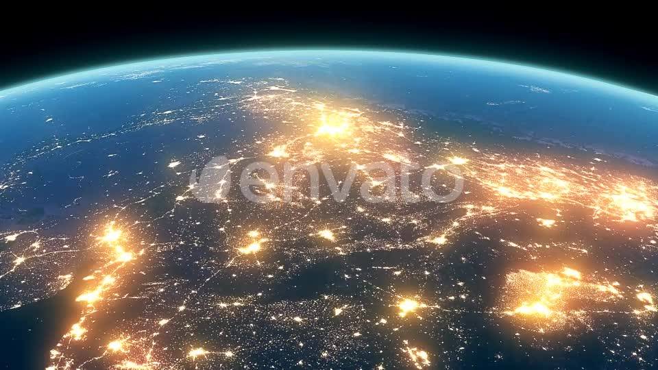 4K Earth Night Close Up High Detail India Videohive 22031245 Motion Graphics Image 7